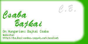 csaba bajkai business card